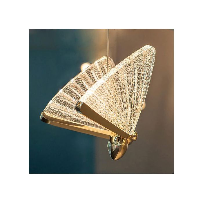 Lampe à suspension LED papillon, grand format 3 éclairage blanc , jaune , neutre