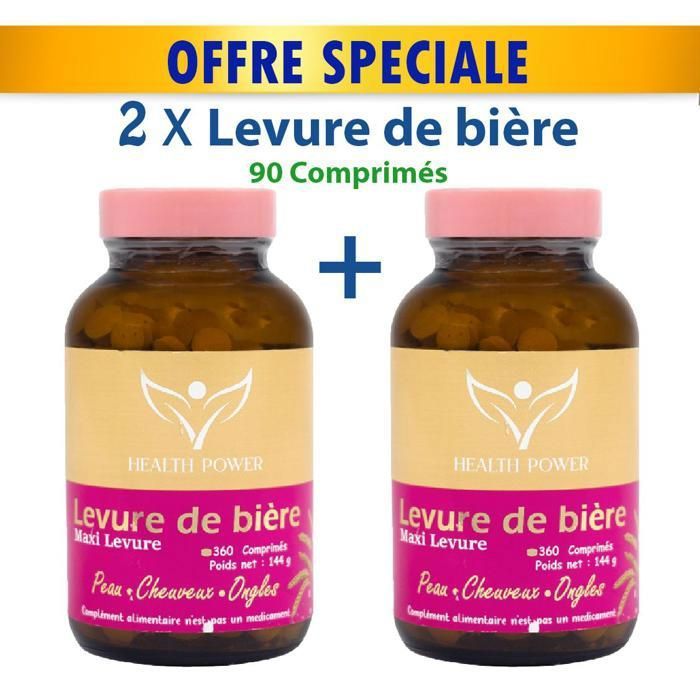 PACK 2 x boites de Levure de Bière 360 Comprimés 400mg
