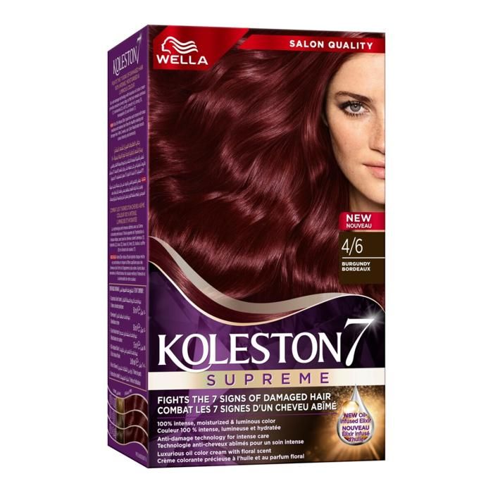 Coloration capillaire Wella Koleston Supreme 4/6 Bordeaux