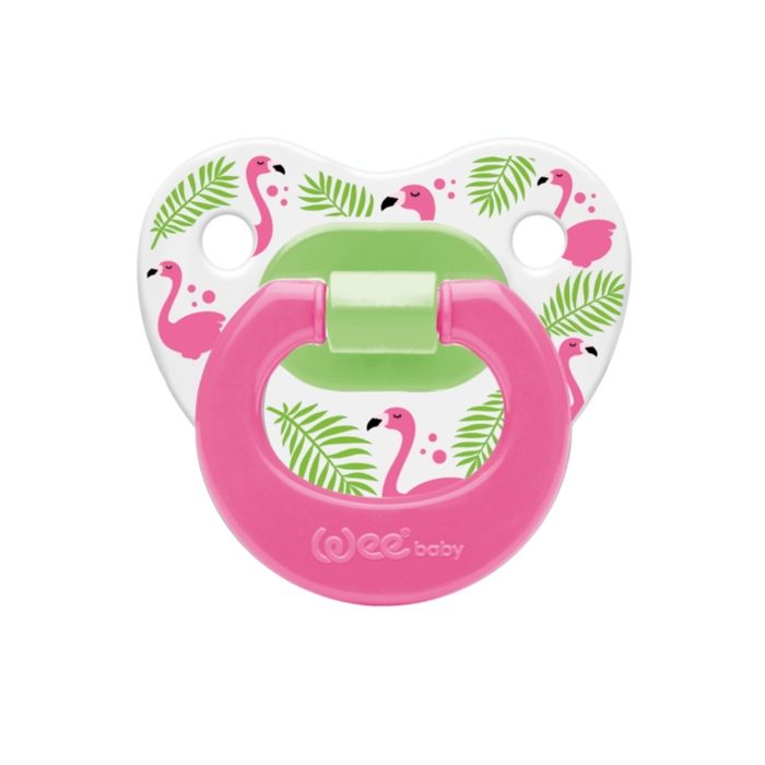 Sucette orthodontique - WeeBaby - N°3 - +18 mois - Hypoallergénique - Motif tendance
