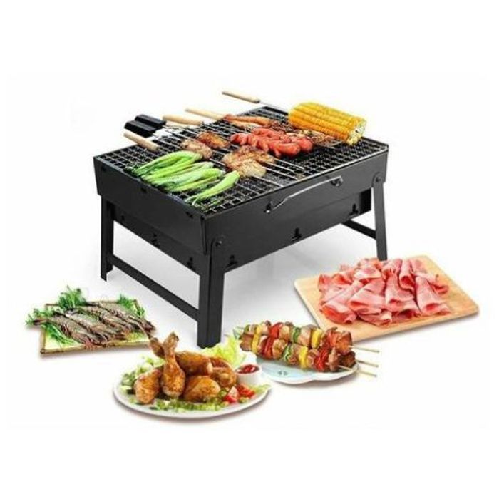 Barbecue pliant - Non spécifié - Camping et maison - Gril en fer laminé - Faible fumée - Portable