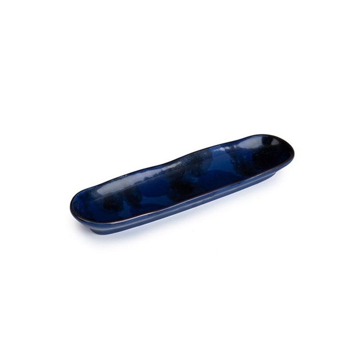 Assiete Rectangulaire Creuse 22 CM Bleu 6 PCS