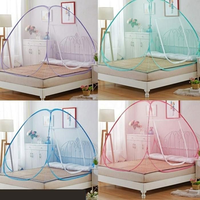 Tente moustiquaire lit 180x200x150 cm 1 porte (Couleur aléatoire)