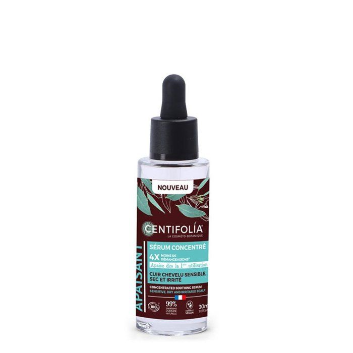 Sérum concentré apaisant - Centifolia - 30ml - Cuir chevelu sensible - Effet glaçon - Vegan