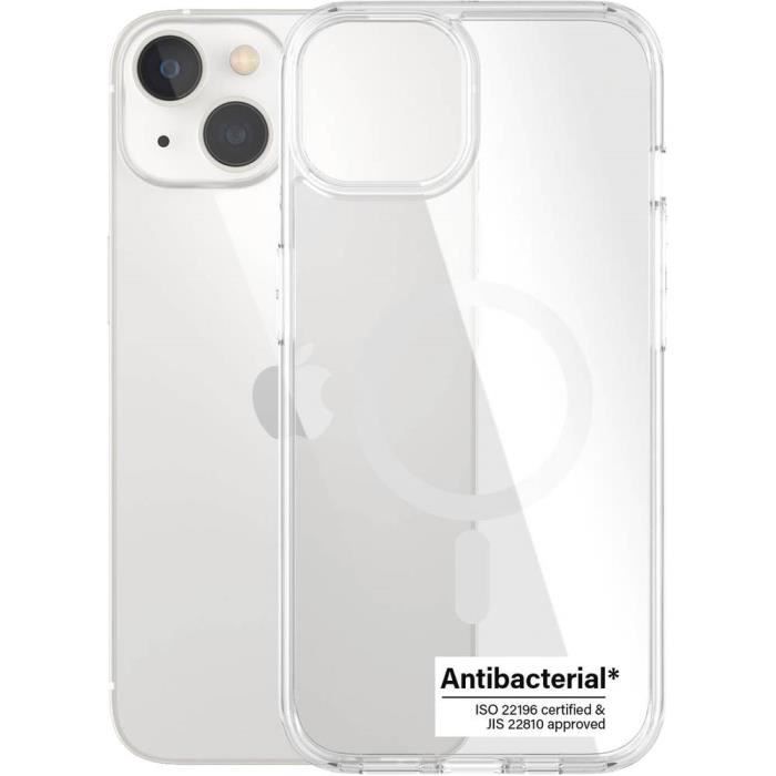 Coque arrière - PanzerGlass - MagSafe HardCase - iPhone 14/13 - Protection antibactérienne - Transparent