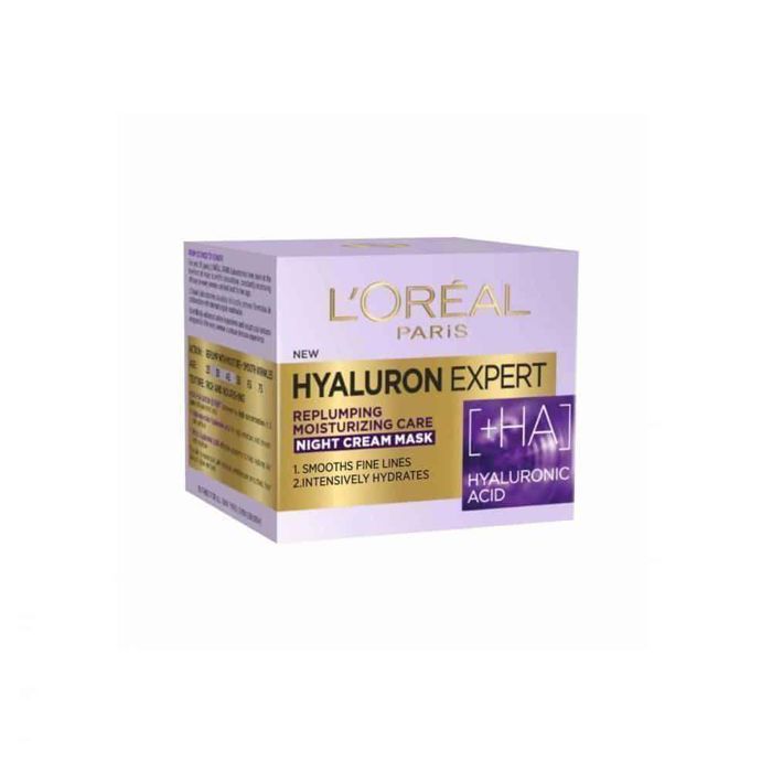 Crème de nuit - L'Oréal Paris - Hyaluron Expert - Hydratante - Repulpante - Acide hyaluronique 50 ml