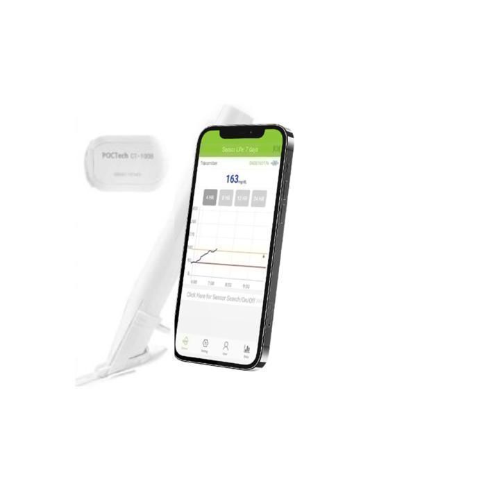 Pack Poctech Lecteur de glycémie en continue sur Mobile avec un capteur de plus gratuits