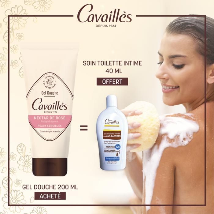 Gel Douche - Rogé Cavaillès - Nectar de Rose - 200ml - Nourrissant - Peaux Sensibles