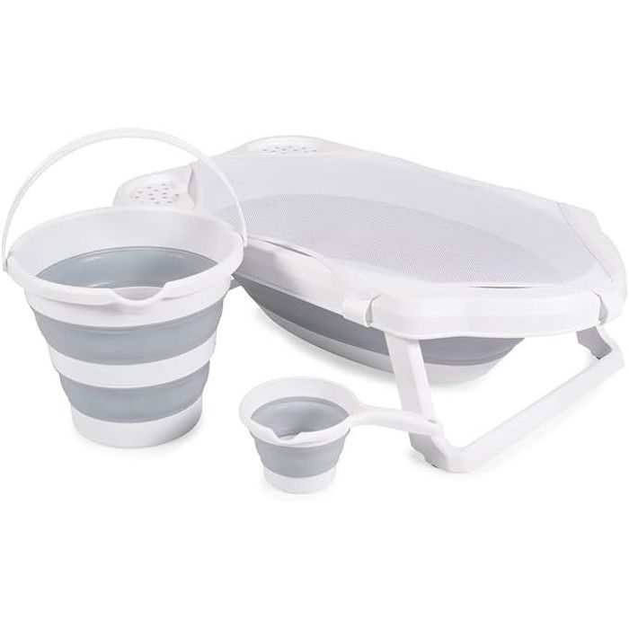 Baignoire bébé pliable turq 3 pieces