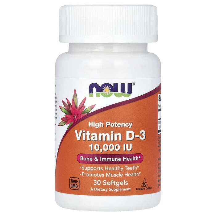 Vitamine D3, Haute efficacité, 10 000 UI, 30 capsules à enveloppe molle
