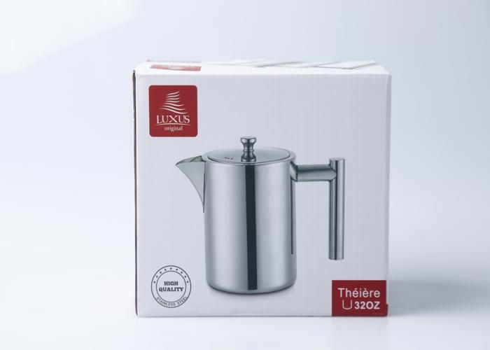 Théière - Inox 1L - Design raffiné - Résistante - Pour adultes