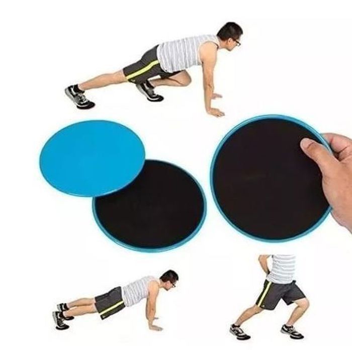 Northpacific Tapis Sols Durs Gliding Discs Equipement d'exercice pour Pilates Crossfit Gym 2 pièces