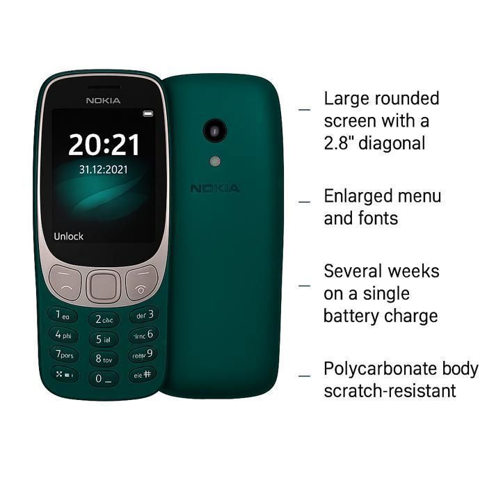 Nokia 6310 telephone portable doule sim batterie jusqu'à 16 jours