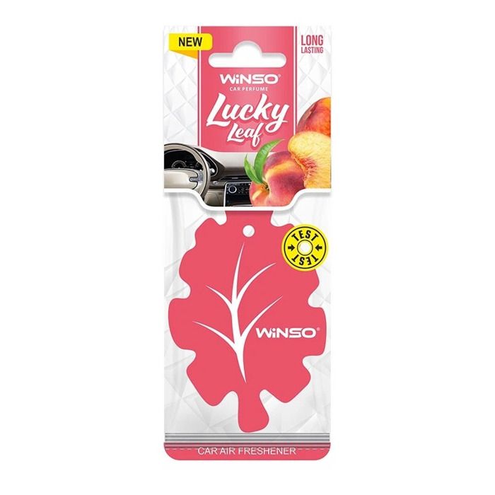 Parfum auto - WINSO - Lucky Peach - Parfum d'ambiance en cellulose - Élimine les odeurs - Design moderne