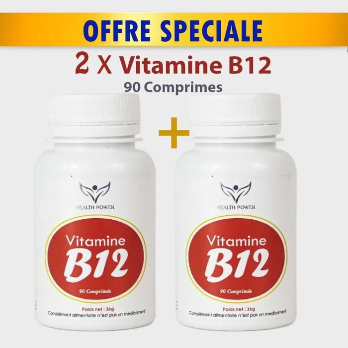 PACK 2 x boites de VITAMINE B12 90 Comprimés