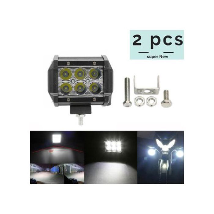 *// 2 piéce Lampe de travail pour voiture, 6 LED , barre lumineuse pour véhicule tout-terrain, camion, bateau