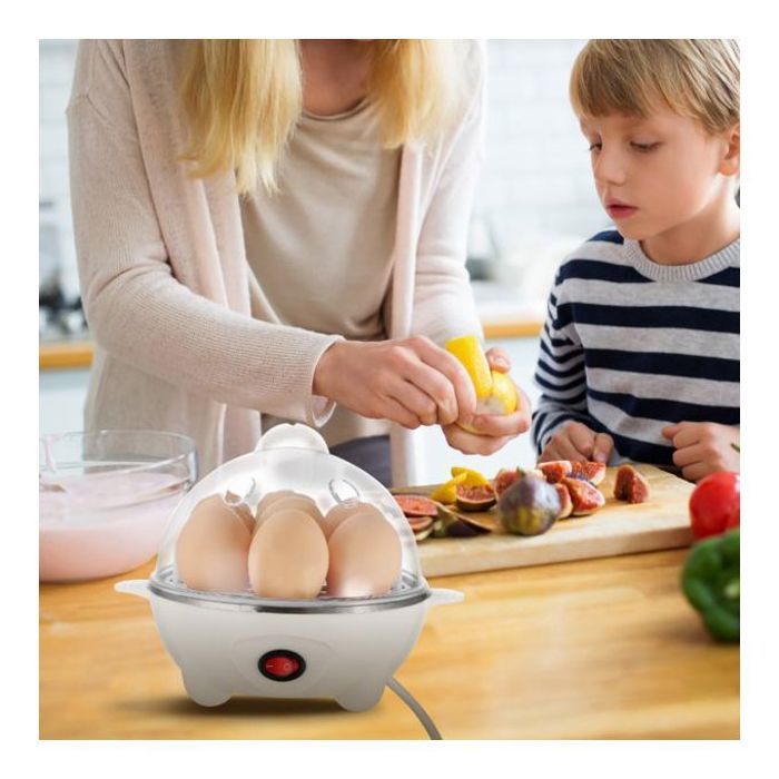 Cuiseur à œufs électrique - Egg Cooker - 7 œufs - Acier inoxydable - Multicouleurs - 0.1 kg