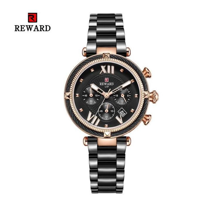Montre chronographe élégante en acier inoxydable