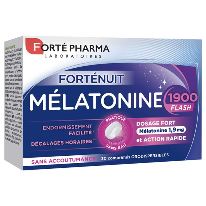 Forté Pharma Forténuit Mélatonine 1900 Flash - 20 Comprimés Orodispersibles