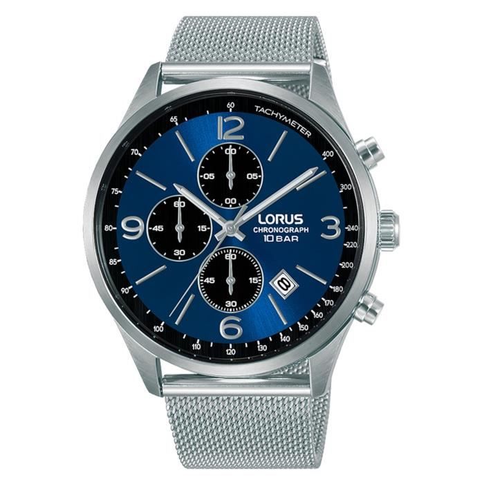 Montre - LORUS - Monytre Lorus chrono - Acier - Cadran bleu - Étanchéité 10 Atm