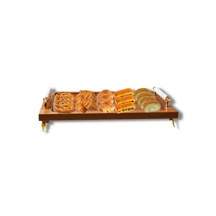 Plateau Serviteur - INSPIRATION GORMET - Rectangulaire - Bois Massif - 25x40 cm - Art Nouveau
