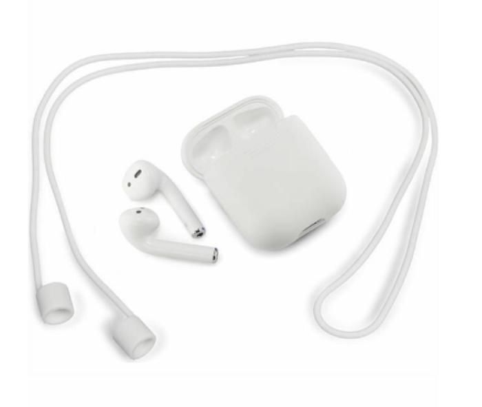 Etui de protection en silicone pour AirPods Blanc PocketPod QDOS