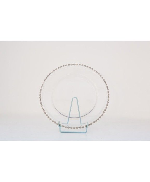 Assiette de presentation boule Argent KELSO * 3 pièces
