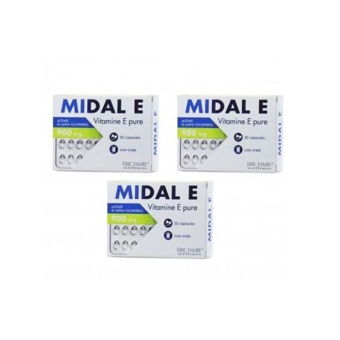 vitamine E Pure 900 Mg Eric Favre Midal  30 Capsule X 3  traitement de 3 mois