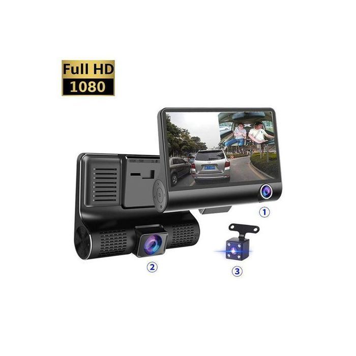 3 caméras 1080P Caméra DVR de voiture à double objectif Écran LCD