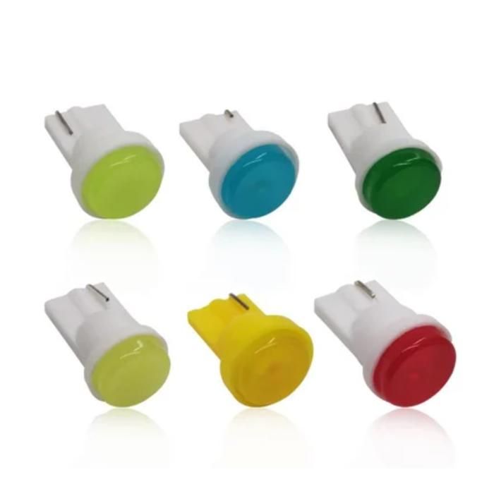 5Pcs LED 12v T10 COB 5W Wedge Porte Instrument Side Ampoule Lampe Bleu(Couleur aléatoire)