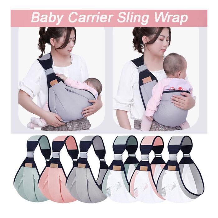 Écharpe de transport respirante pour bébé, sac à dos ergonomique pour bébé (couleur aléatoire)