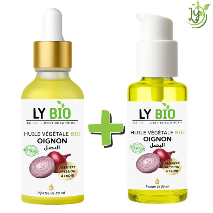 Huile Végétale - LYBIO - Oignon - 50ml - Pipette + Pompe - Cheveux et Peau