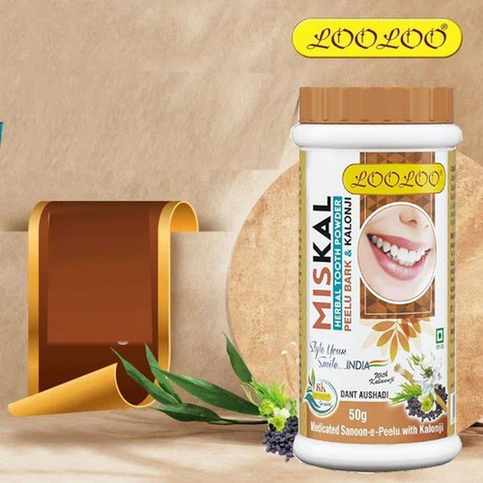 Poudre dentaire à base de plantes Miskal Poudre pour dents et gencives 50gr