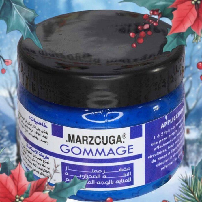 Gommage à base d'Indigo - MARZOUGA - Pack de 30 - 200g - Certifié ISO 22716 - Exfoliant naturel