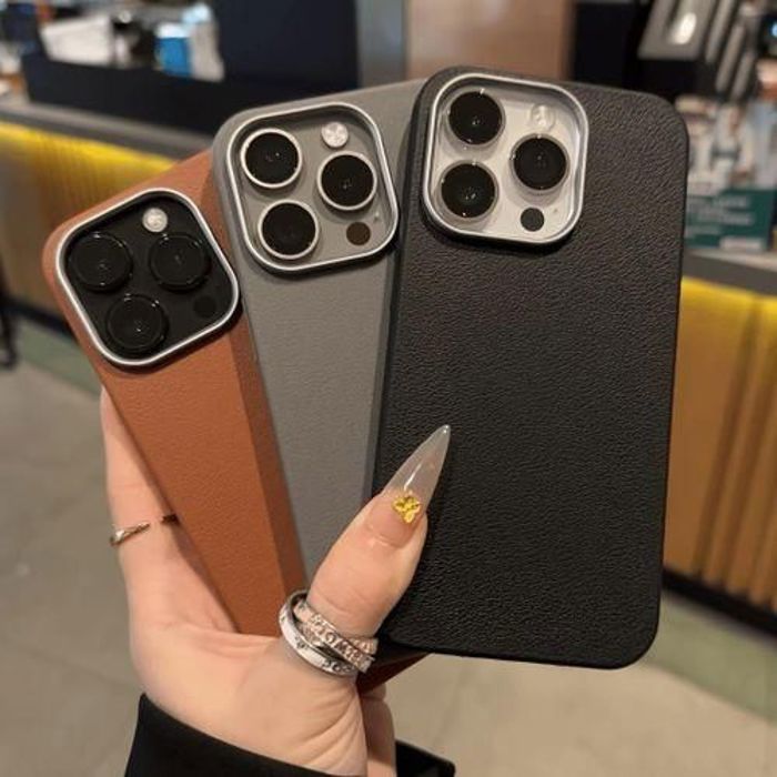 Ensemble de 3 pièces de coques de téléphone portable en simili cuir de haute qualité
