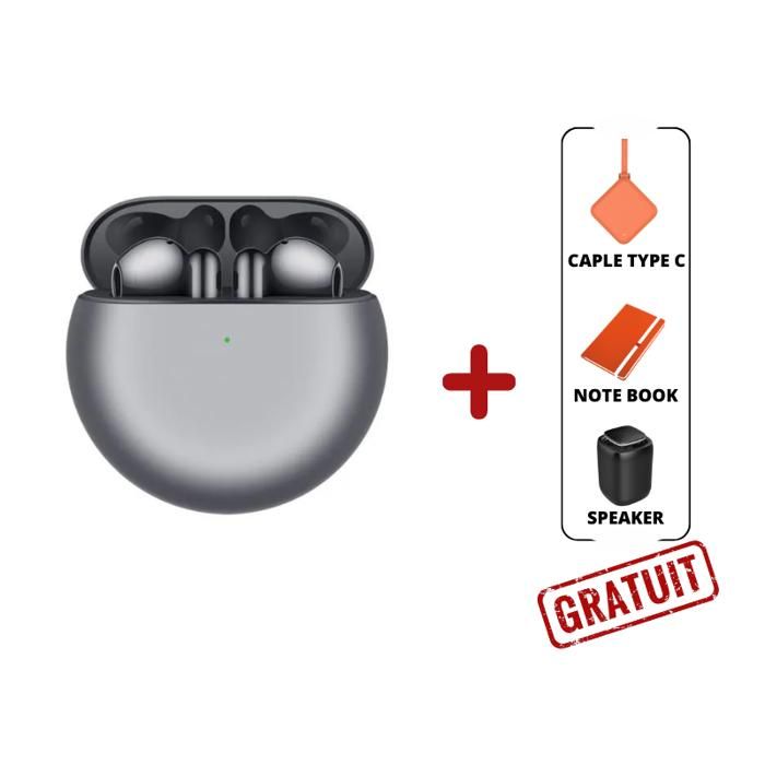 Huawei Freebuds 4 Argent + Huawei Gift Package