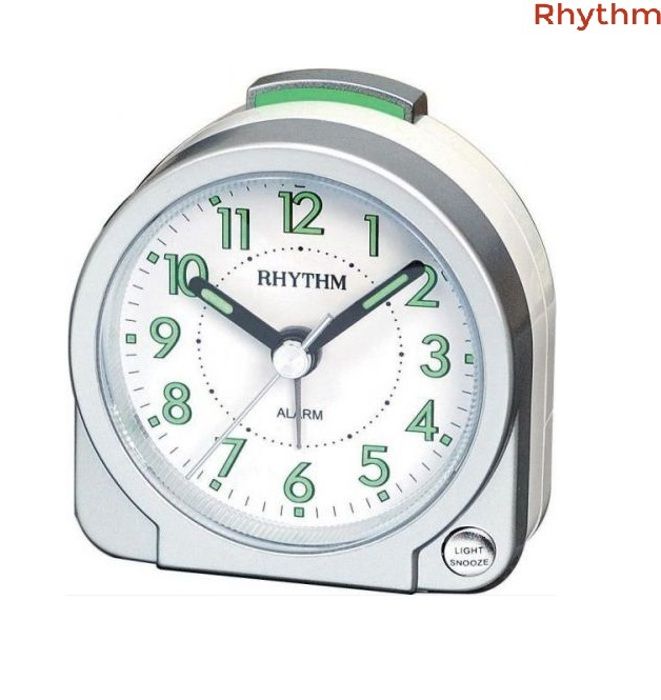 Rhythm Reveil analogique lumière alarme sonore répétés en 4étapes Snooze CRE231NR
