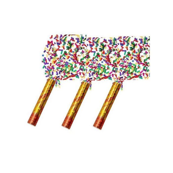Pack de trois Party Popper pour anniversaire - bombe de table