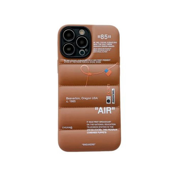 Pochette pour iPhone 15 Pro Max - MARQUE - Marron - Silicone - Souple - Mixte