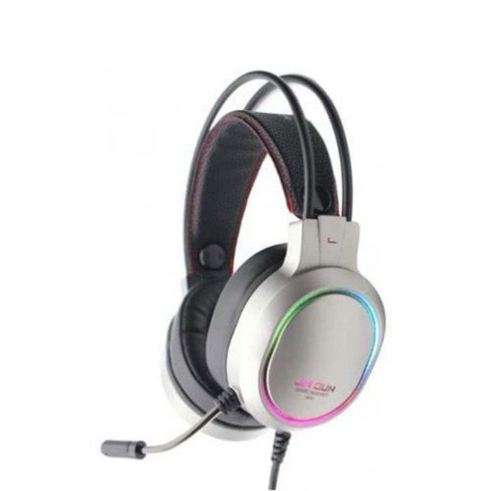 Casque de Jeu - JIN DUN - USB 3,5 mm - Microphone Omnidirectionnel - Contrôle du Volume - LED RVB