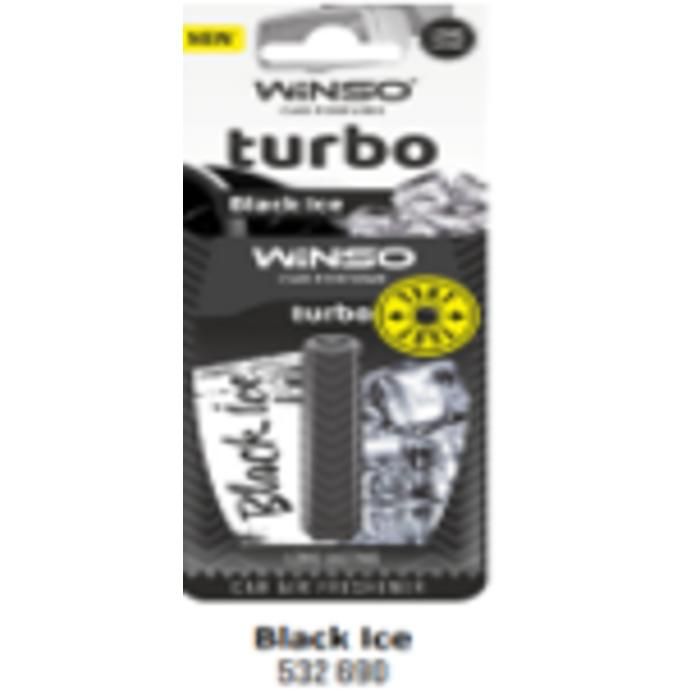 Parfum auto - WINSO - TURBO - Parfum d'ambiance en cellulose - Parfum BLACK ICE - Élimine les odeurs