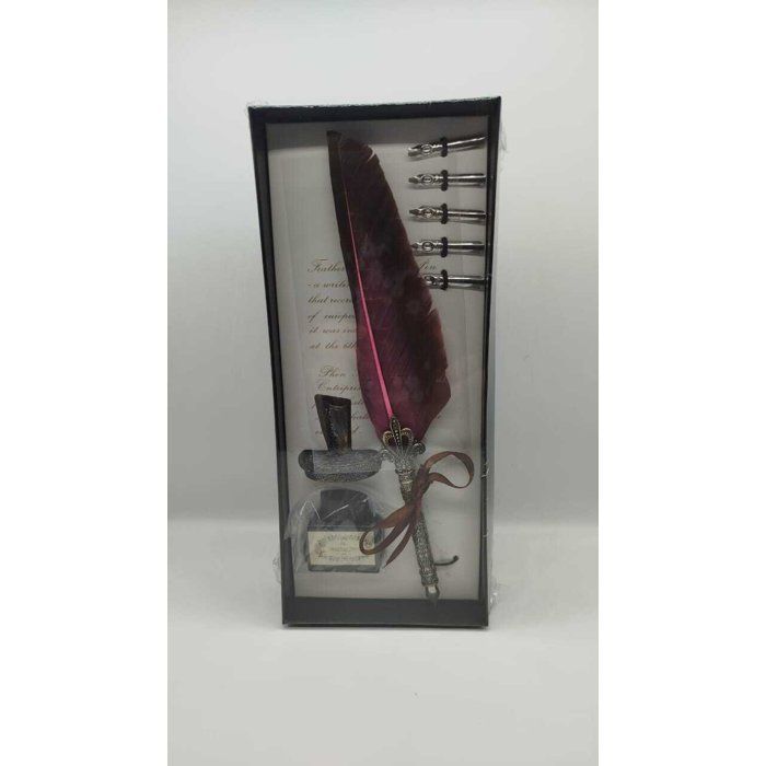 Coffret calligraphique de prestige avec plume royale et cinq pointes interchangeables