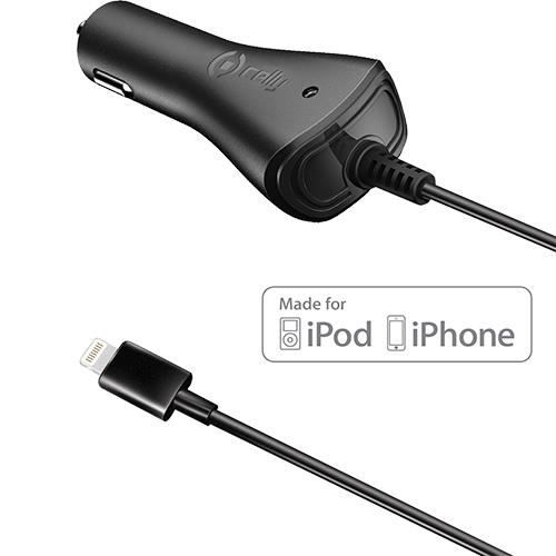 Celly Chargeur de voiture MFI 1A noir