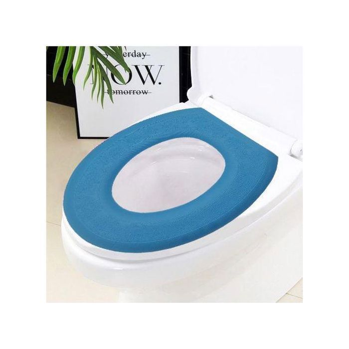 Housse De Siège De Toilette En Tissu FOUTP - Lavable - Universelle - Gris Foncé - 36x44cm