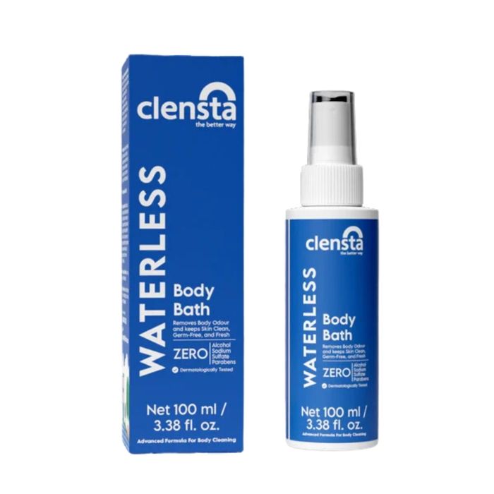 Bain de Corps sans eau - Clensta - 100ml - Technologie sans eau - Propriétés antimicrobiennes - Hygiène facile