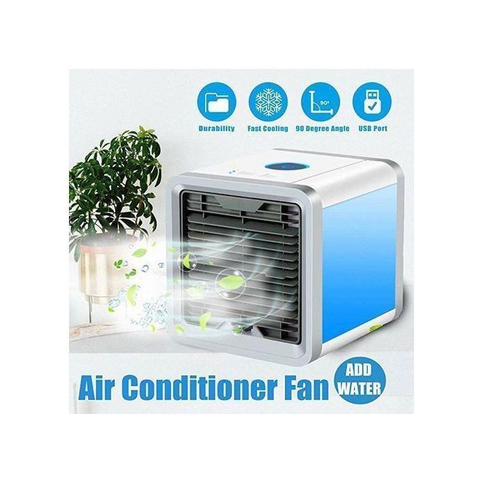 Climatiseur de Table 3-en-1 - Rafraîchit, Humidifie, Éclaire - Couleur Aléatoire
