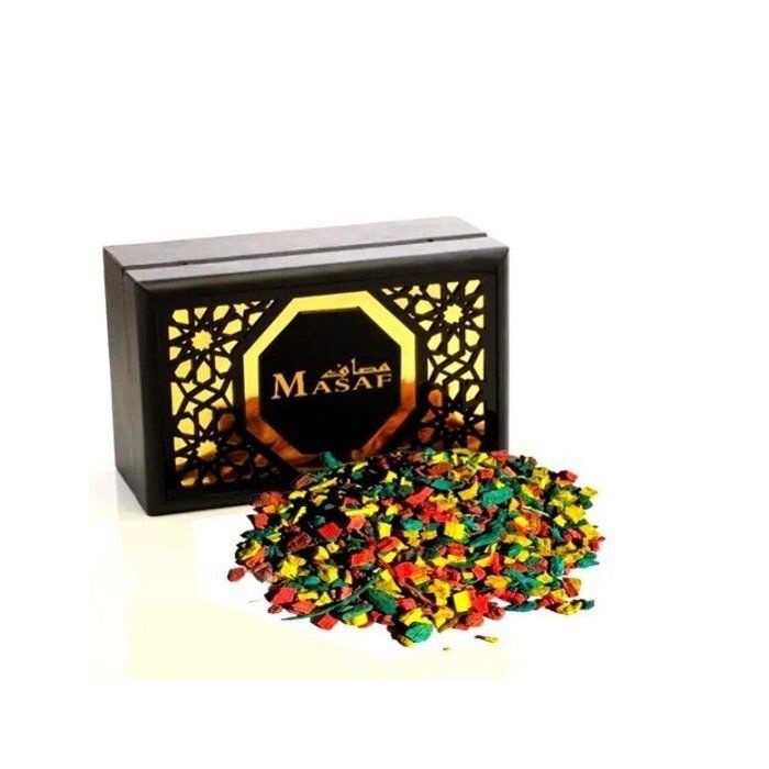 OUD - MASAF PERFUM - SERGHINA - 50 grammes - Parfum Santal - Couleurs Rouge, Jaune, Vert
