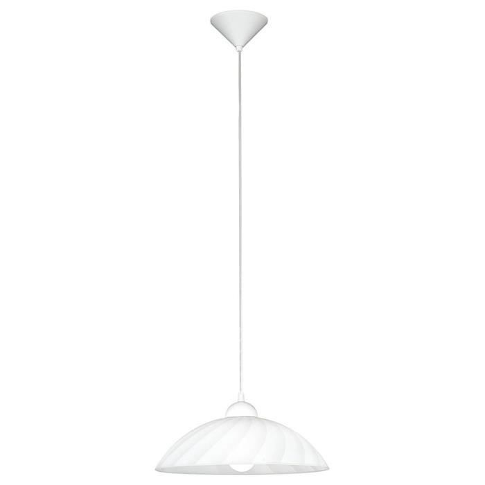 Suspension - EGLO LIGHTING - Vetro - Blanc - 1x60W - E27 - Intérieur