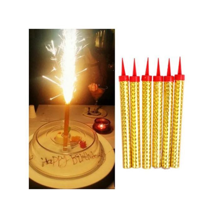 bougies scintillantes d'anniversaire - birthday sparkling candle lot de 6