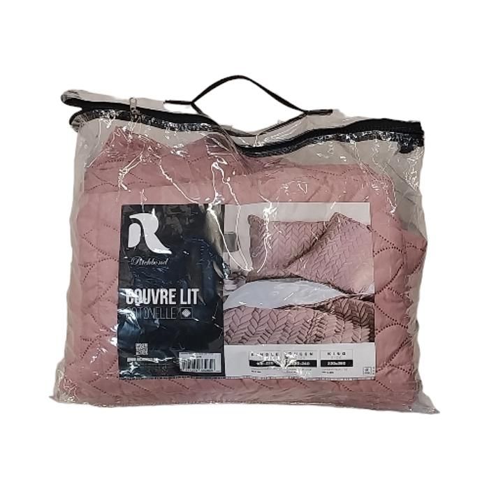 COUVRE-LIT COTONELLE ULTRASON ROSE DE BOIS